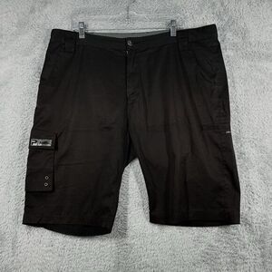 Pelagic Mens's Black Cargo Pocket Shorts‎ Size 40 Logo Casual Fishing
